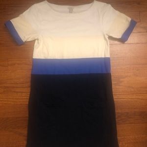J Crew Color Block Tee Shirt Dress